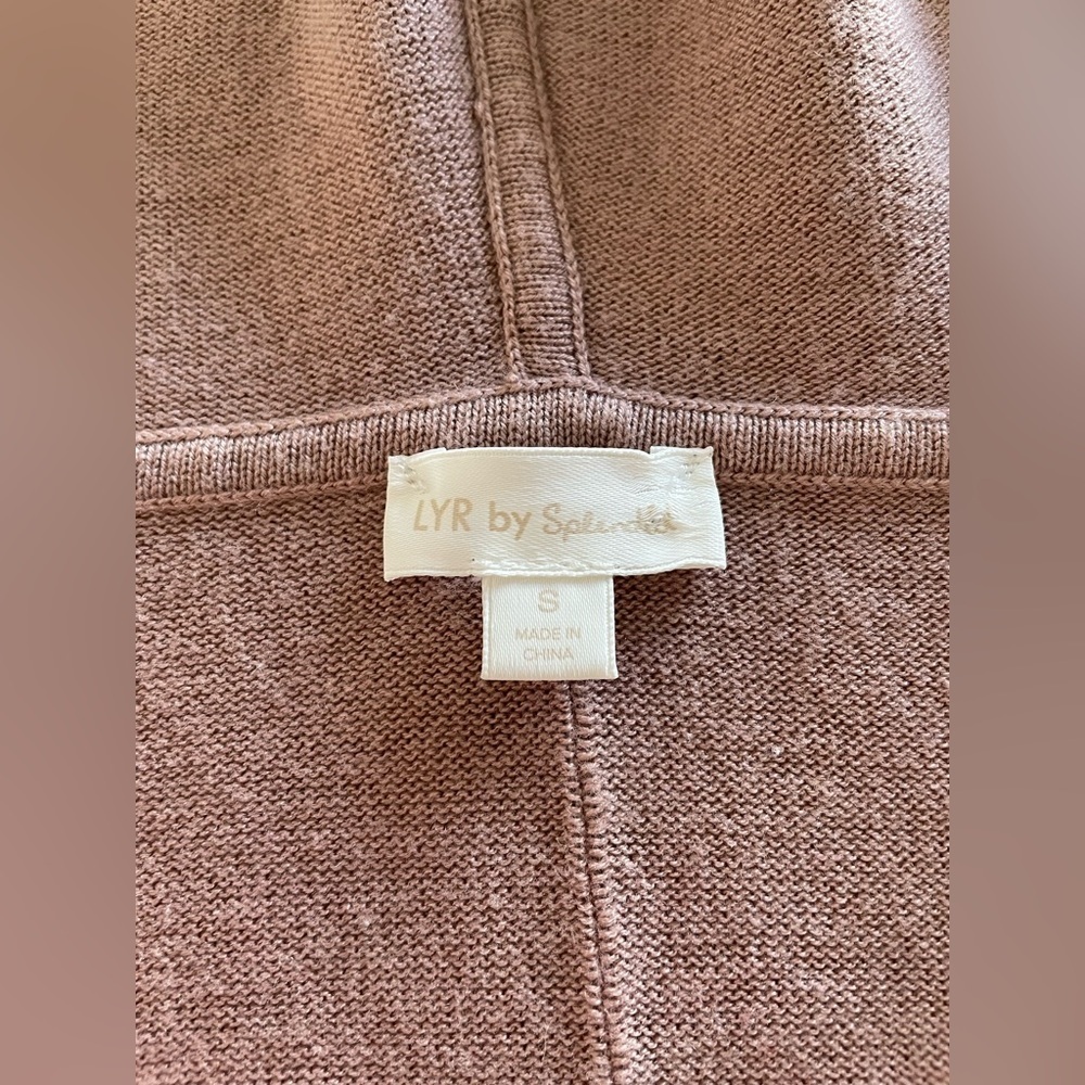 LYR by Splendid Open Front Knit Cardigan Women’s S Cashmere Blend Soft Hooded - Picture 9 of 11